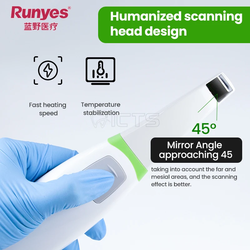 Runyes-IOS-11 Scanner Intraoral, Design Ergonômico do Scanner, Digitalização Rápida, Fácil Desmontagem, AI Intelligent Scanning