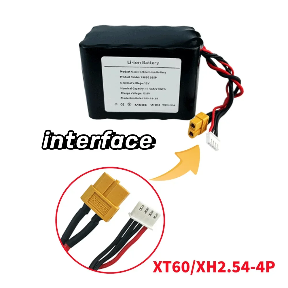 12V 17.5Ah 18650 3S5P Lithium Ion Battery Pack For Various RC Airplane Drone Quadrotor