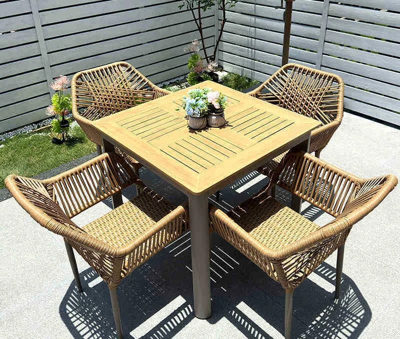 Outdoor Garden Furniture Set  Patio Table Chairs for Restaurant Hotel Courtyard Park-Panel Bistro Bistro TABLES Outdoor Patio