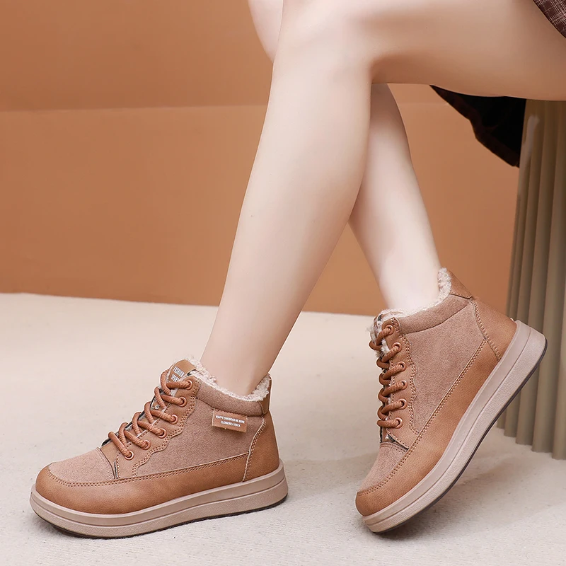 2025 شتاء جديد المرأة أحذية قطنية دافئة مريحة عادية متعددة الاستخدامات المضادة للانزلاق دائم شحن مجاني أحذية قطنية نسائية #2