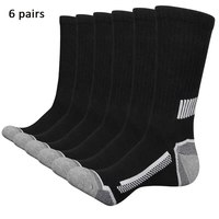 6 Pairs of MEN'S Sports Socks, Sweat Absorbing, Comfortable and Breathable, Suitable for Basketball Training and Outdoor Running