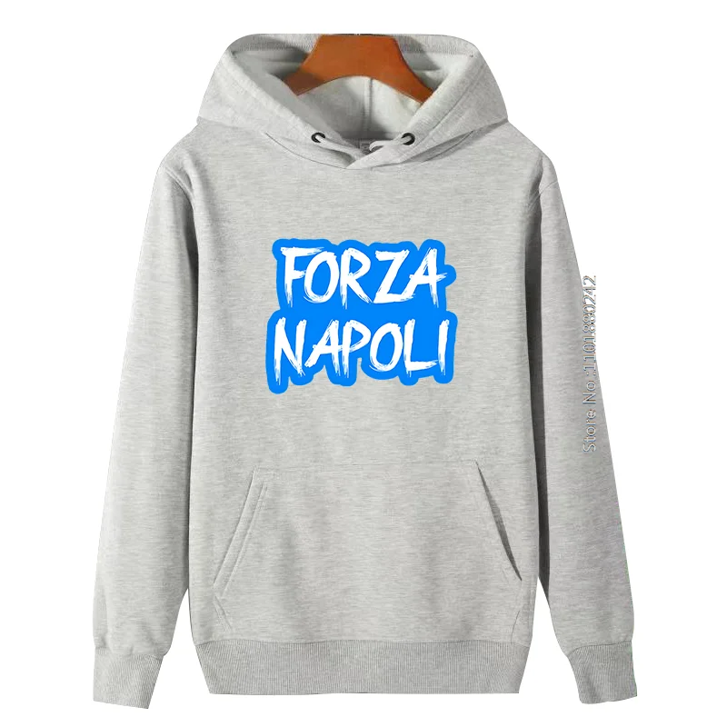 Italy Soccers Champion Napoli Souvenir Hooded Shirt Street Fashion Graphic Hooded Sweatshirts High Quality Men\'s Winter Clothes