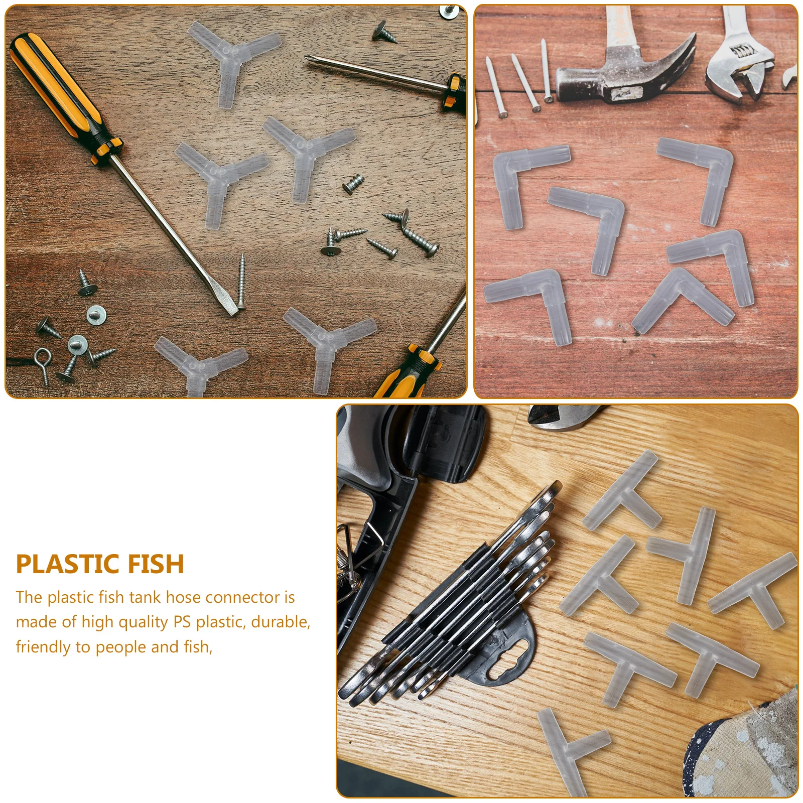 

80Pcs High-Quality Plastic Airline Tubing Connector for Aquarium Fish Tank Oxygen Aeration Hose Airline Tubing Connector