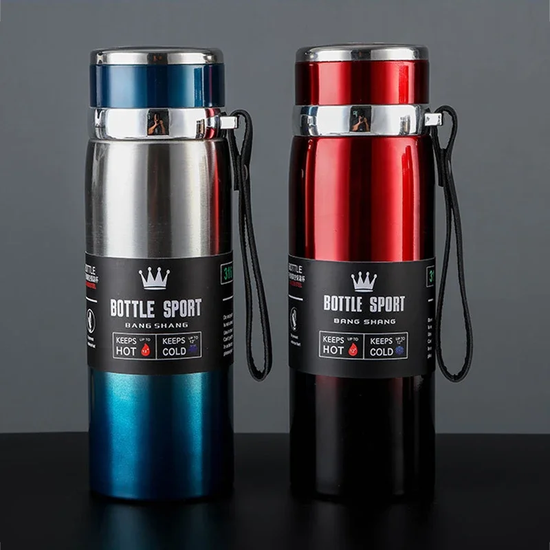 1L Stainless steel thermos bottle Thermal Water Bottle Keep Cold and Hot Water Bottle for Tea Coffee Vacuum Flasks