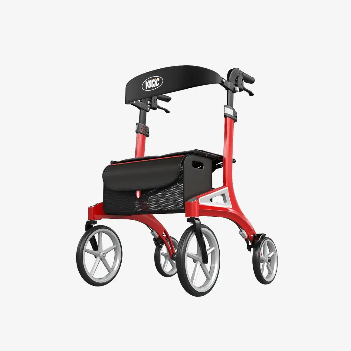 Handrail Walking Aid For The Disabled Aluminum Foldable Adjustable Wheel Walking Walker Rollator