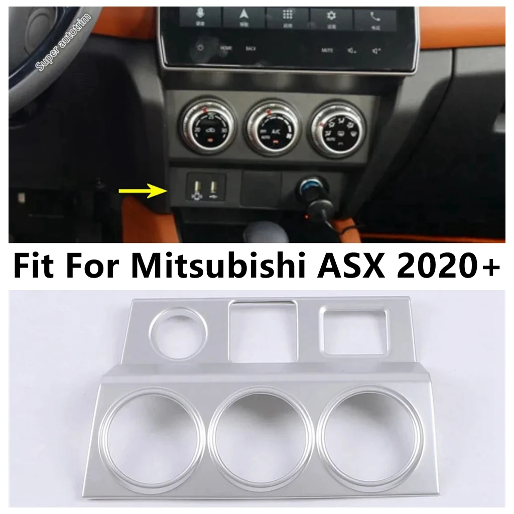 

Car Central Control Air AC Conditioning Switch Panel Decorative Sequins Cover Trim For Mitsubishi ASX 2020 2021 ABS Accessories