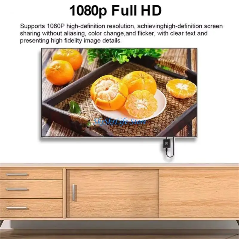 

E65E 50M Type C Wireless Video Transmitter Receiver Extender 1080P Display Adapter