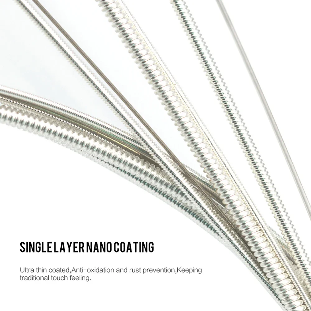 สายกีตาร์โปร่ง Orphee Q160S Series Normal Light 011-052 สายพันเงิน ชุดสายกีตาร์โปร่ง อุปกรณ์เสริมกีตาร์