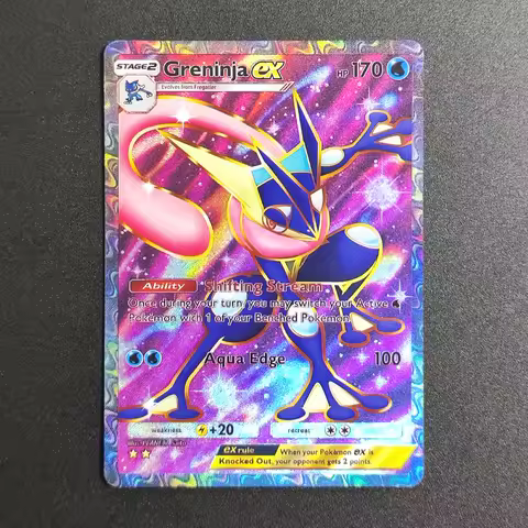 DIY Pokemon TCG Pocket Card B1 Mega Rising STAGE2 Graninja EX Super Rare Collectibles Card Single Classic Game Anime Cards Toys