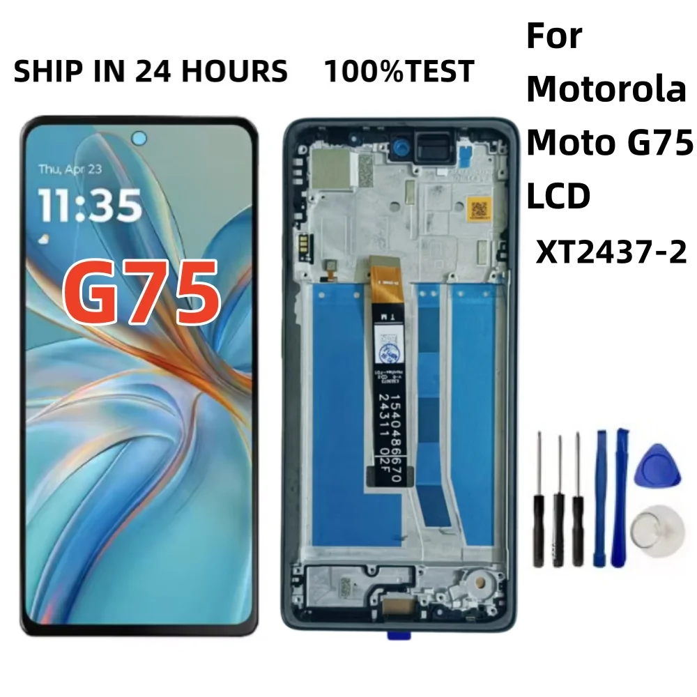 NEW 6.78'' LCD For Motorola Moto G75 LCD Display Touch Panel Screen Digitizer Assembly For Moto G75 XT2437-2 LCD Replacment