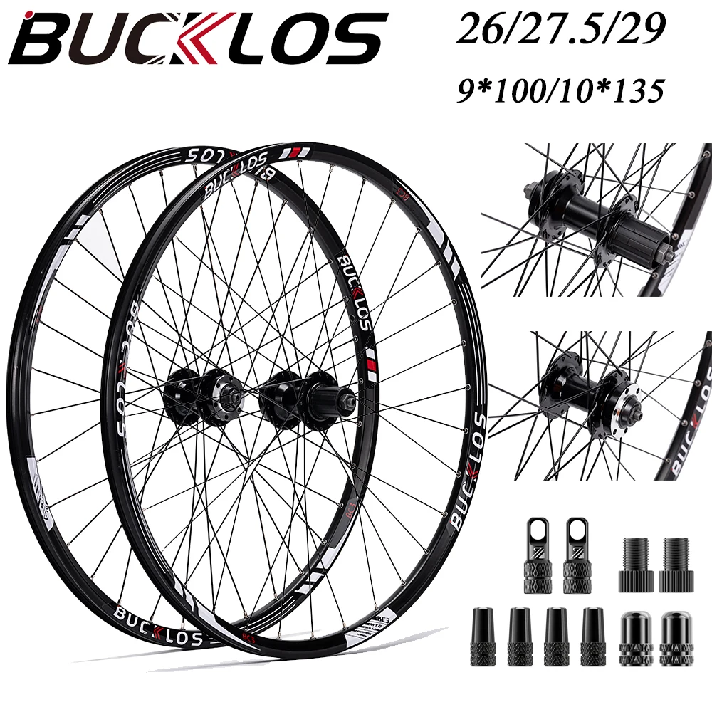 

BUCKLOS Bike Wheels 26/27.5/29 Mountain Bike Wheelset 9*100/10*135MM MTB Wheel Rim 8/9/10 Speed Quick Release Bike Wheel