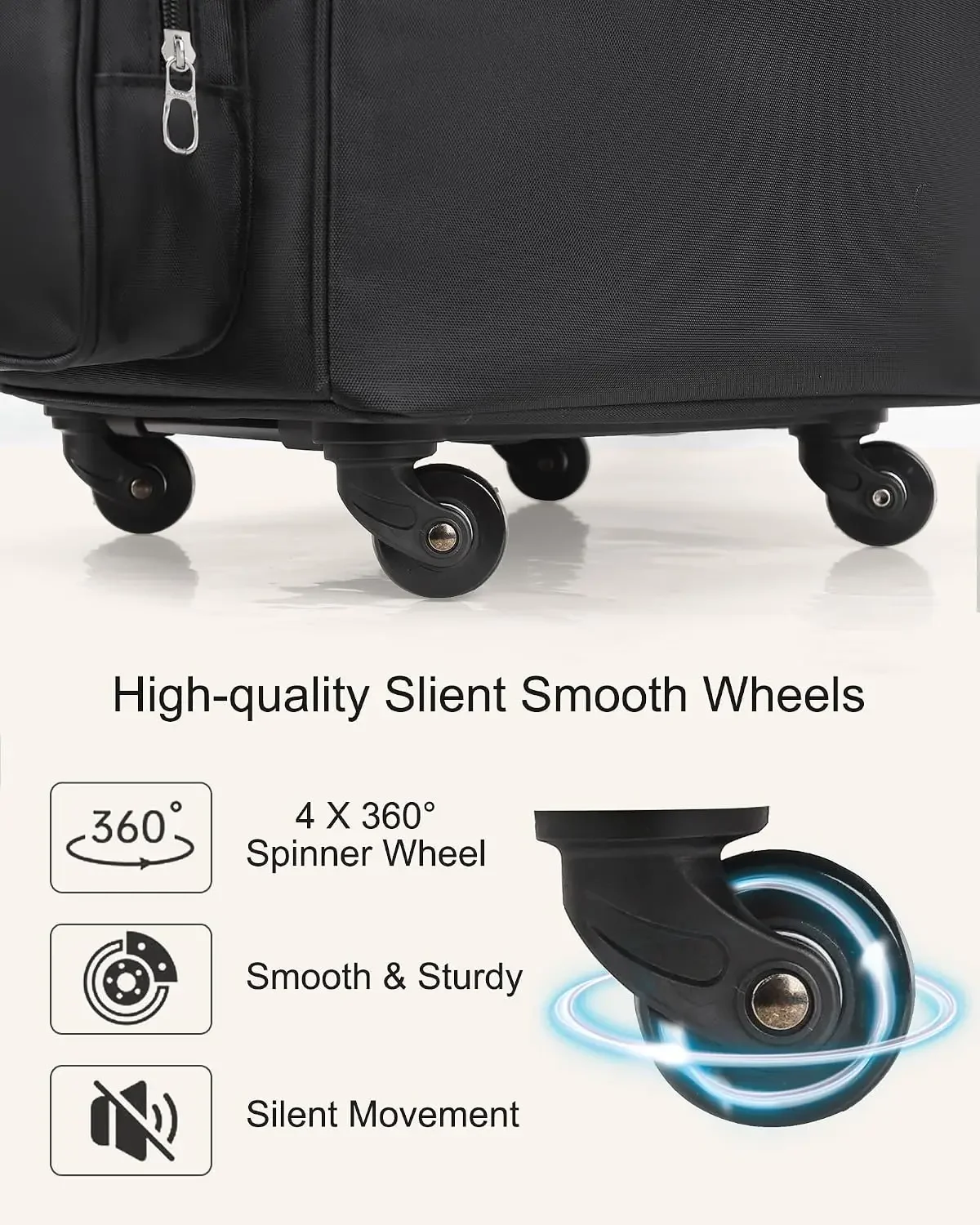 BestsellingRolling Makeup Train Case, Hairstylist Traveling Bag with 4 Wheels, Heat Insulation Full Layer, Adjustable Dividers,
