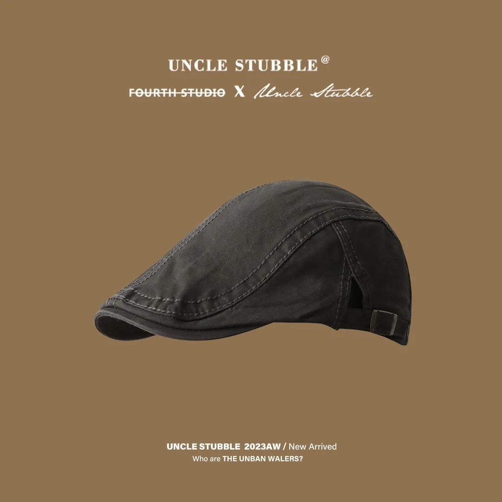 Short Brim Cap Retro Cotton Cap Sun Visor Cap British For Women Men Daily Wear