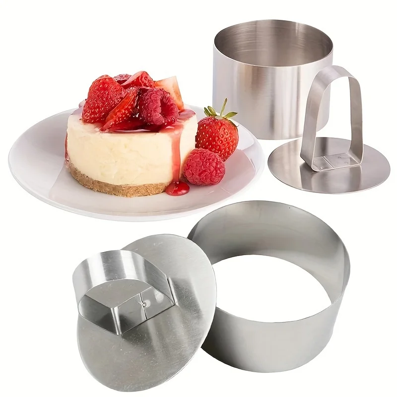 Round Cake Ring Mold for DIY Cupcakes, Salads, and Desserts - Perfect for Decorating and Baking