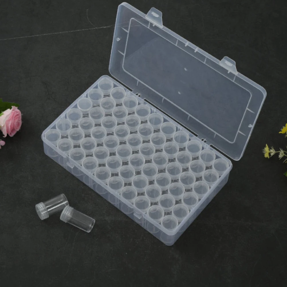 

1 set 60 Grid Bead Organizer Clear Plastic Storage Boxes for Jewelry Crafts Small Parts Container Nail Supplies Snack Box