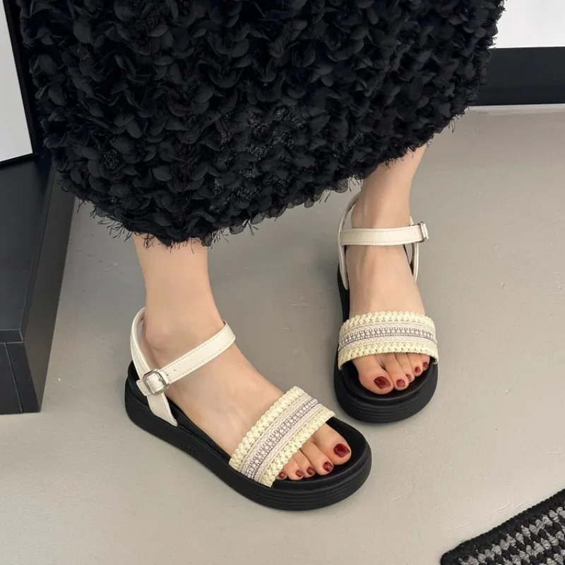 

2026 Wedge Sandals Women Open Toe Shoes Large Platform Open Toe Women's Shoes
