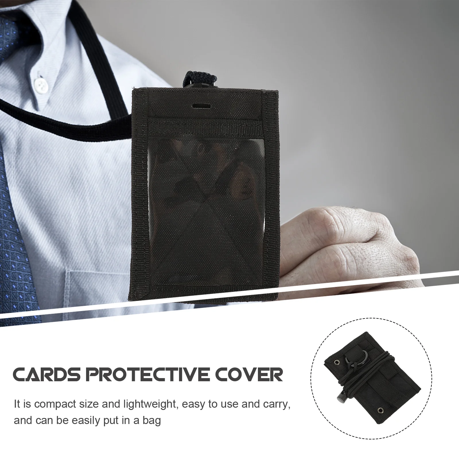 

Perfect Workmanship Id Cards Cover Portable Name Tag Holder Oxford Cloth for Various Occasions Gift Idea