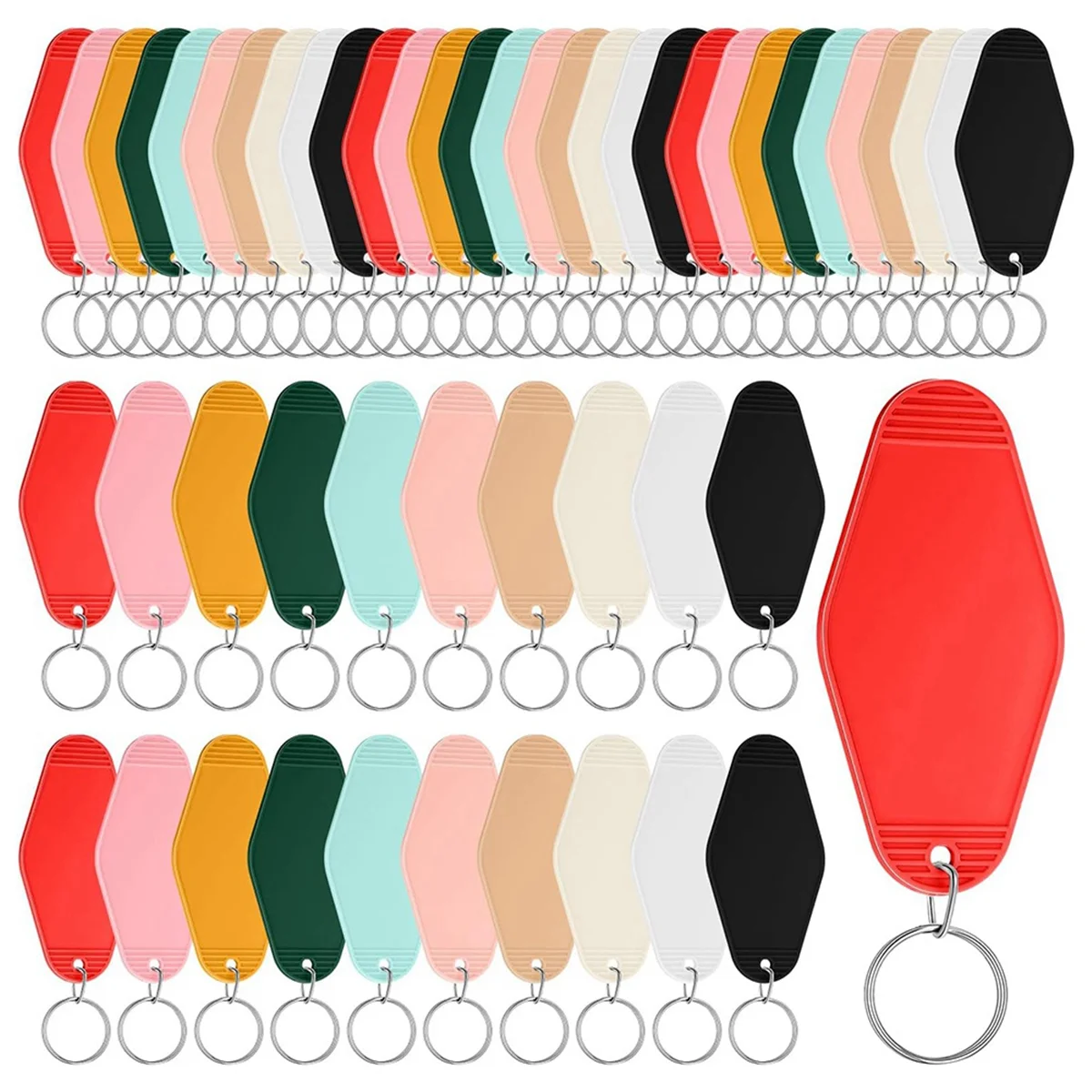 New 50 Pcs Motel Keychain Blank Hotel Keychain Sublimation Vintage Keychain Bulk for DIY Crafts Ornament