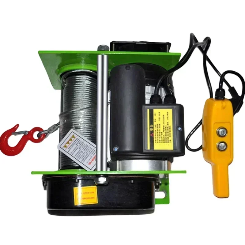 1800W 220V ไฟฟ้า Winch 400-800KG รอกไฟฟ้า 30M ลวดเหล็กเชือก Windlass ไขลานเครื่องยนต์ลิฟท์ในครัวเรือนอาคารเครน