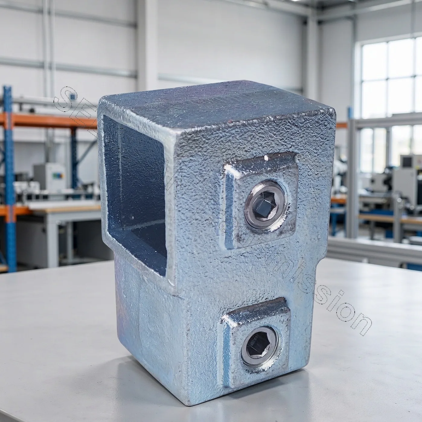 40x40mm Galvanized Square Tube Connector 3 Way Corner Elbow Base Plate Joint for Storage Rack Shelf Greenhouse Frame