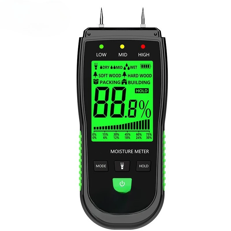 

Moisture Tester YHT19 Multifunctional Cement Brick Wall Carton Humidity Moisture Content Detection Instrument