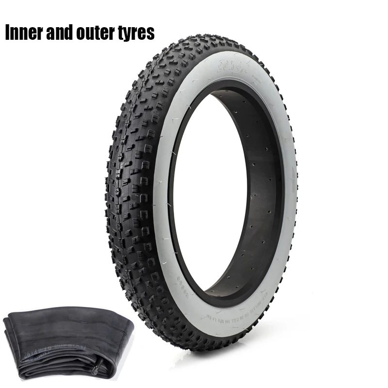 20*4.0/26*4.0  snow bike outer tire  ATV electric vehicle tire fat tire white edge retro widening montain bicycle Fold tire