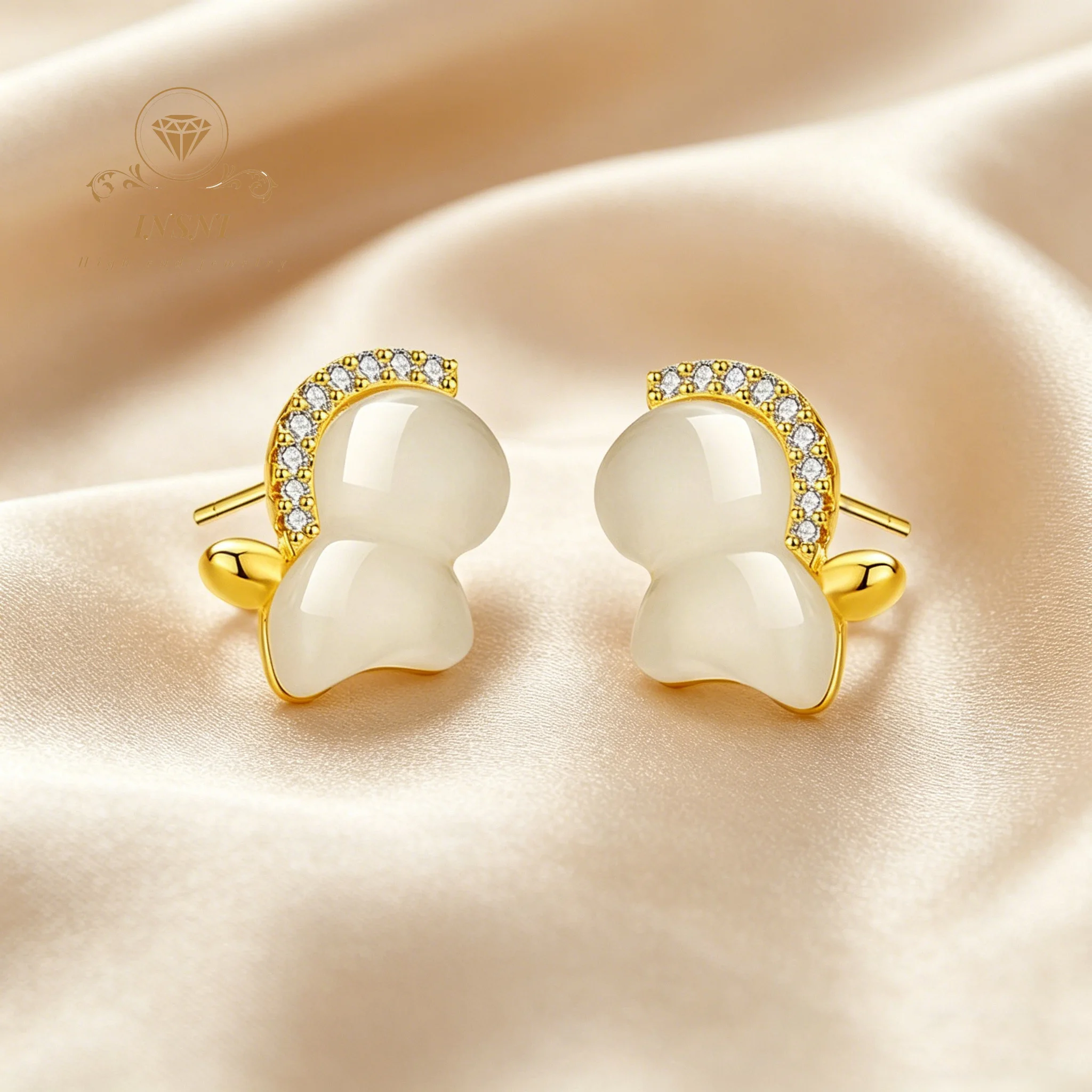

925 Sterling Silver Chalcedony Horse Stud Earrings Cubic Zirconia Lucky Animal Earrings for Women Girls Women Jewelry Gifts