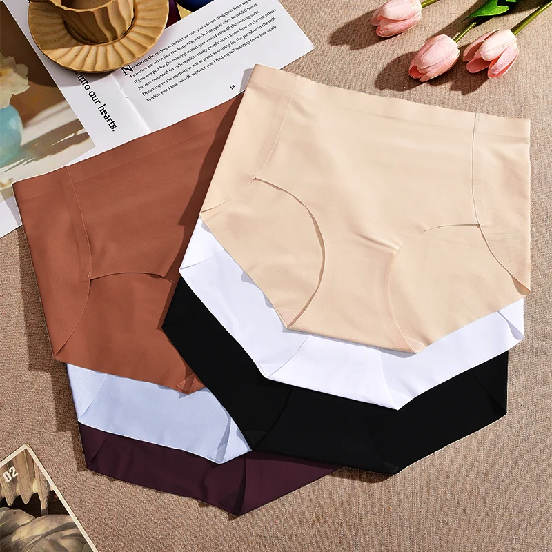 Frauen Nahtlose Slips für Frauen Shapewear Mokka Plus Größe Höschen Einfarbig Atmungsaktive Unterwäsche Weibliche Dessous XS-XXL