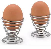 1pc Spring Egg Holder Cup Stainless Steel Elastic Steamed Egg Rack Rice Layer  Boiled Egg Storage Stand Tray Kitchen Tools