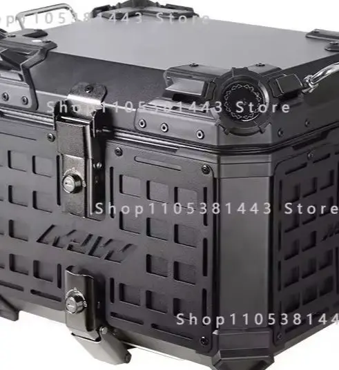 Shock-Resistant Universal Rear Storage Box 45L 55L Motorcycle Aluminum Alloy Quick-Release Handheld Trunk with Base Plate