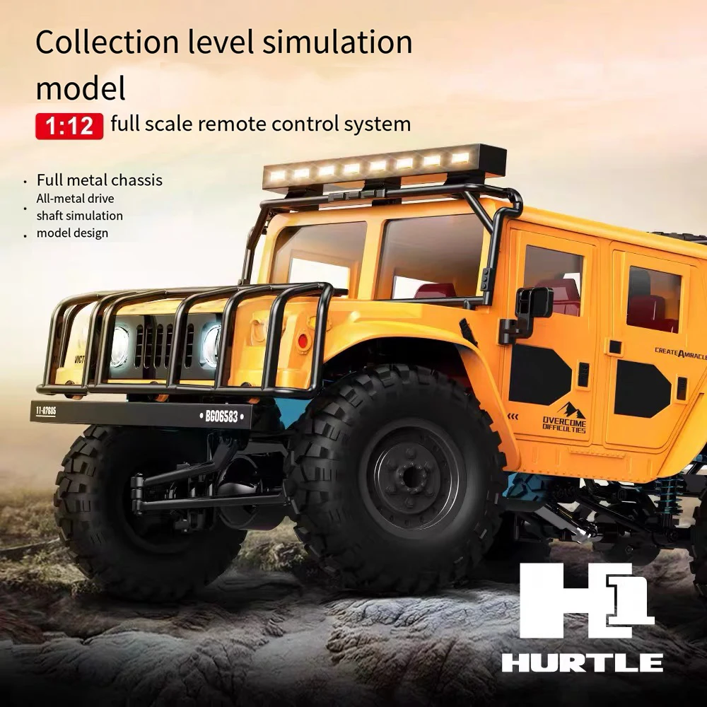 1 high speed remote control car Professional RC1:12 full scale simulation Hummer car model four-wheel drive off-road charging dy