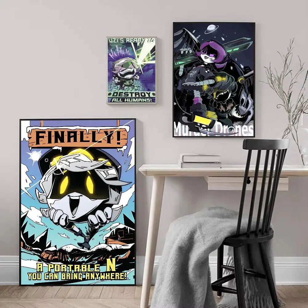 M-Murder Drones Poster Print A5 A4 A3 A2 Wall Art Decor For Room Office Gift For Fans