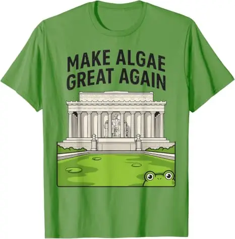 Lustiges „Make Algae Great Again“ Lincoln Reflecting Pool Midterm Frog T-Shirt Y2k Ästhetisches Maga Sarkastisches Witz-T-Shirt Streetwear Geschenke – Detail 6