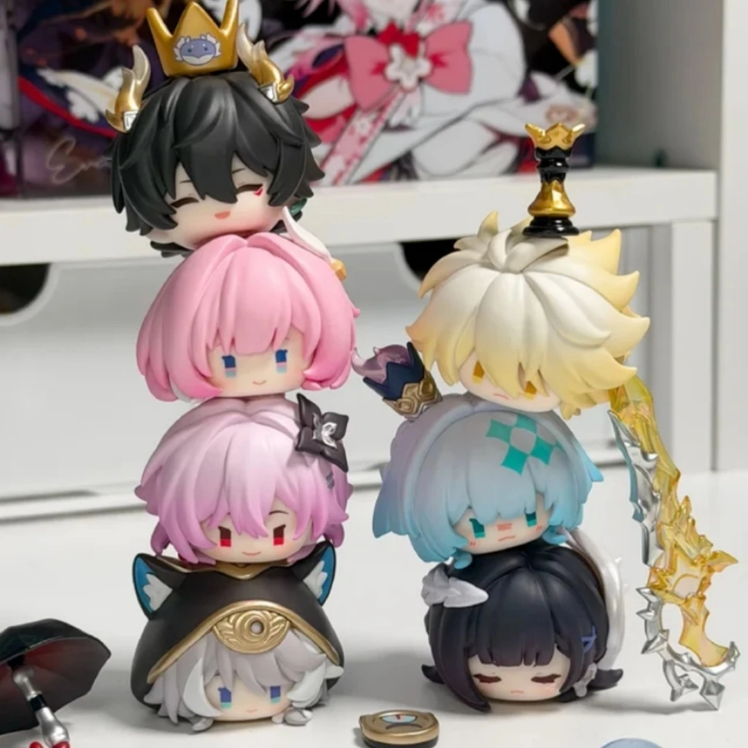 MiHoYo Honkai Star Rail Oomphalos Heroes Chronicle Stack Figure Vol 2 Blind Box Doll Desktop Ornament Collectible Gift
