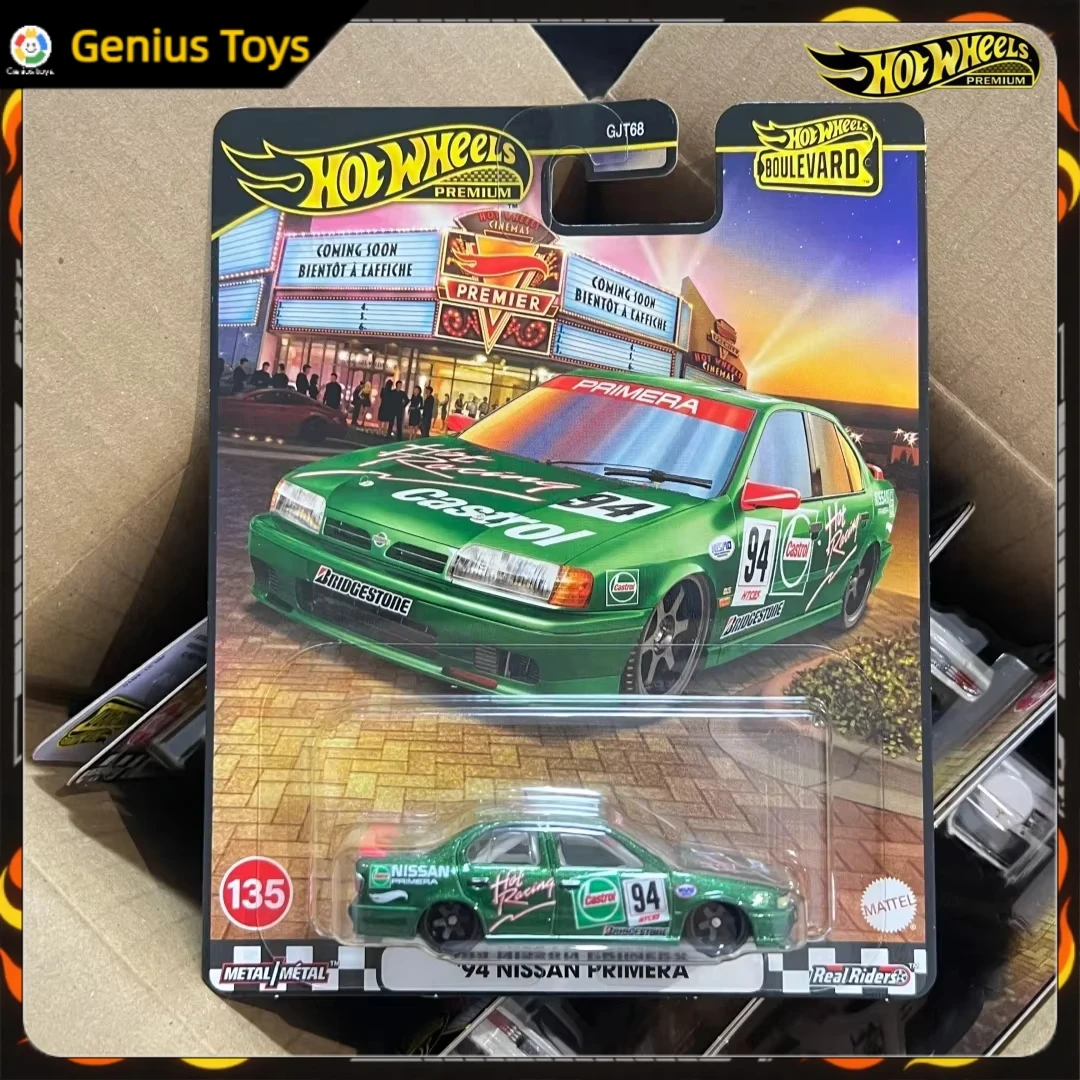 

Mattel Hot Wheels 2025 Premium Boulevard '94 Nissan Primera масштаб 1:64, литая под давлением модель автомобиля, Коллекционная игрушка-автомобиль из сплава, подарок для мальчиков