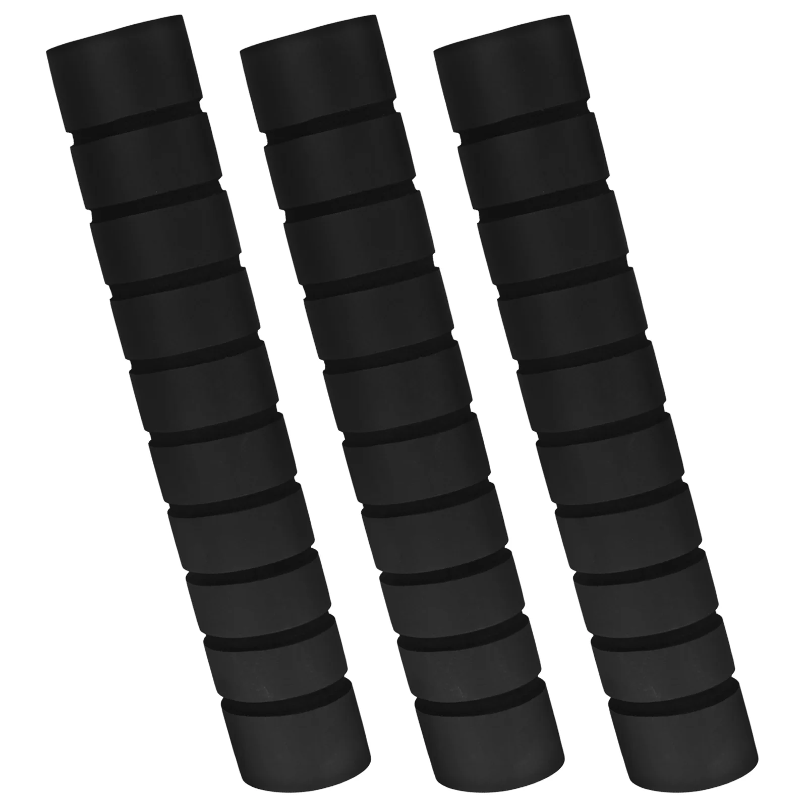 3 Pcs Barbell Horizontal Accessories Grip Sleeve Portable Pull-up Pad Anti-slip Palm Black Sponge for