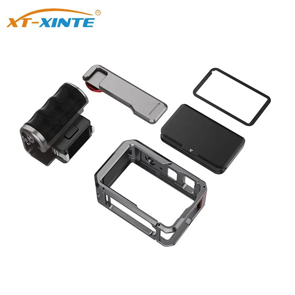 

Металлический держатель-кейс для камеры DJI Osmo Action 6 с креплением Cold Shoe и рукояткой для съемки, аксессуары для Action6