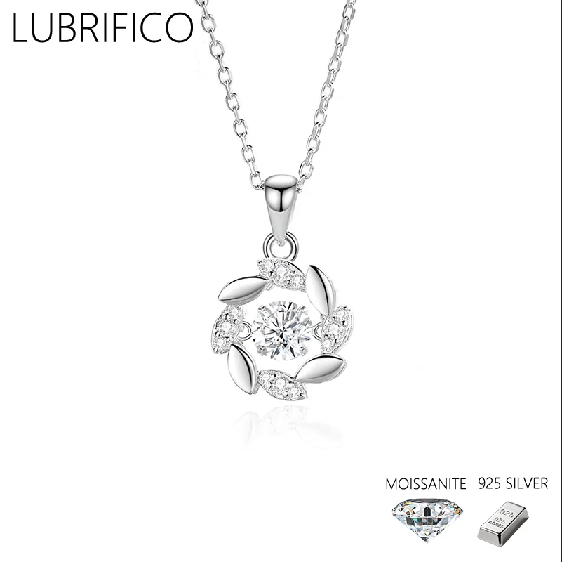 

5mm D Color Moissanite Necklace 925 Sterling Silver Lad Diamond Pendant For Women Fine Jewelry Wedding Party