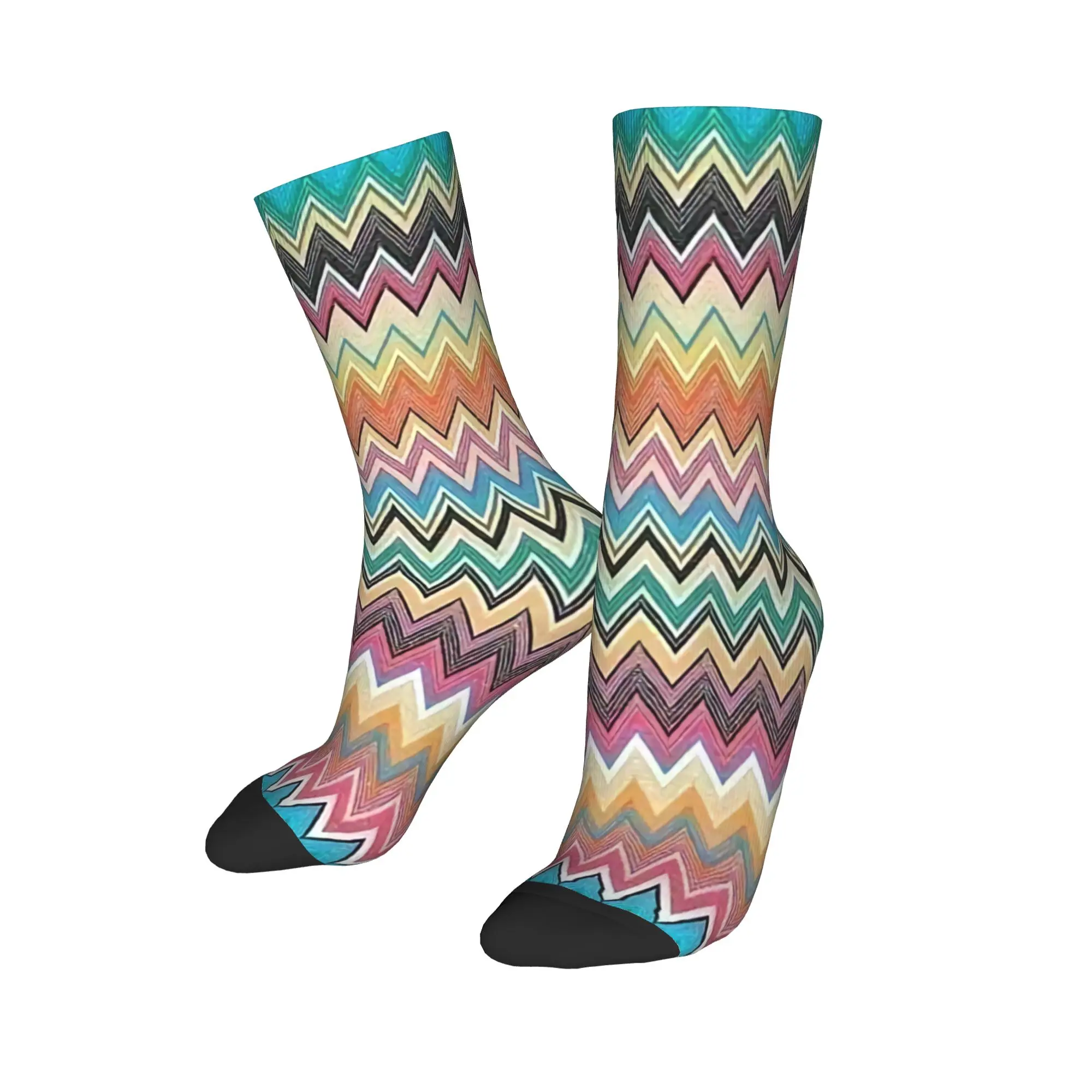 مخصص مضحك الرجال التمويه المنزل متعرج فستان الجوارب للجنسين تنفس الدافئة ثلاثية الأبعاد مطبوعة الحديثة متعرج نمط طاقم الجوارب