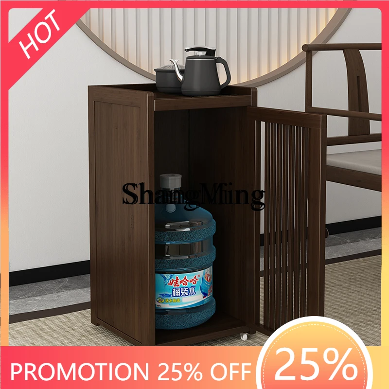 

FGgood-looking tea table household small tea table side cabinet solid wood tea bar coffee table kettle integrated