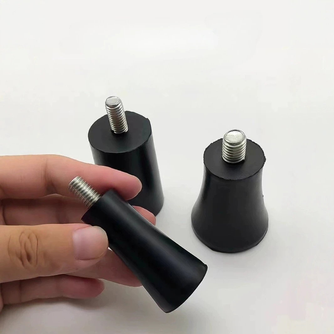 4Pcs M6 M8 Rubber Adjustable Feet Pad With Screw Table Chair Balck Leveling Foot Pad Furniture Leg Anti-shock Protecti