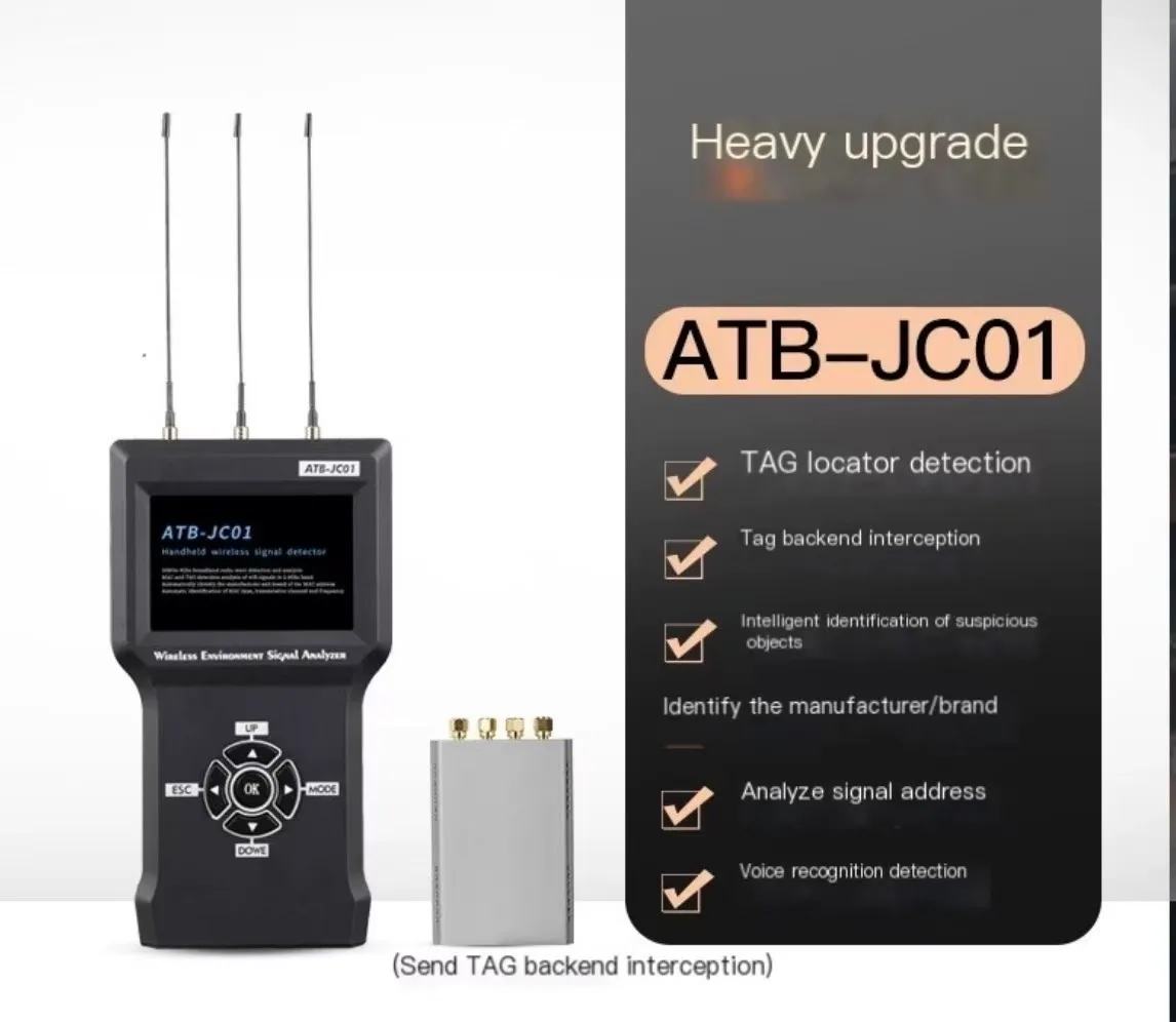 ATB-JC01 Security Multifunction Detector Broadband Detection Smart Scanning WiFi Pinhole Lens Detection And Button TAG Locator