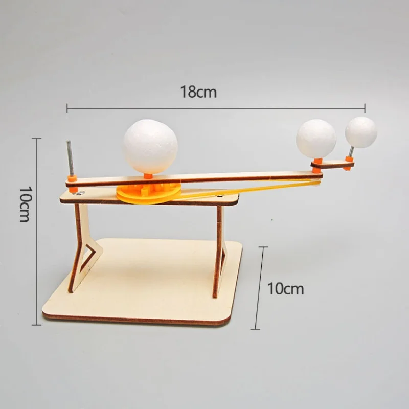 Diy Scientific Experiment Earth Moon Sun Three Ball Puzzle Toy Technology Small Maker Handmade Assembly Model Educational Toy
