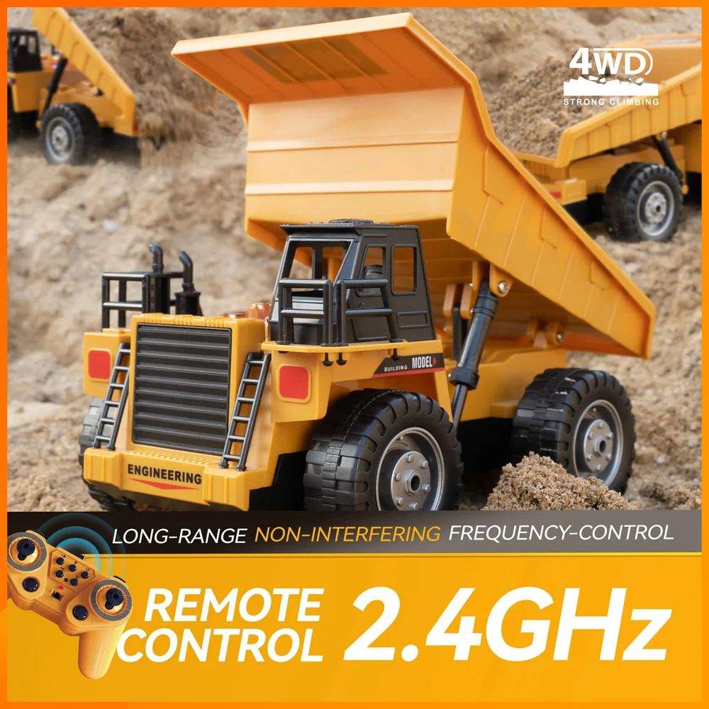 

Remote Control RC Alloy Dump Truck Car Model Engineering Vehicle Radio Control Remote Control For LEGO Car Toys Children's Gifts