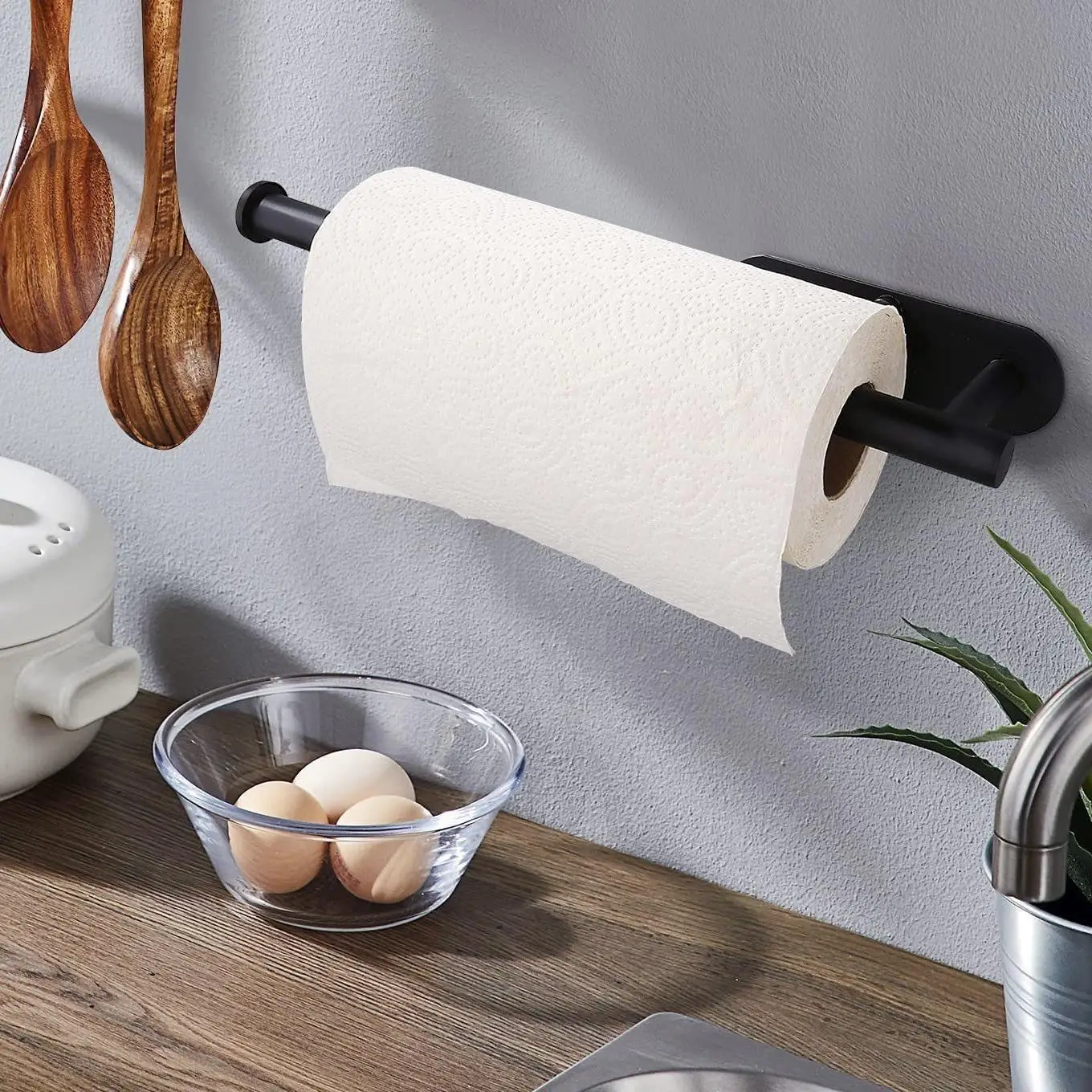 ABS Keuken Papieren Handdoekhouder Zelfklevende Tissue Hanger Toiletrol Dispenser Opbergkast Servetrek Accessoires