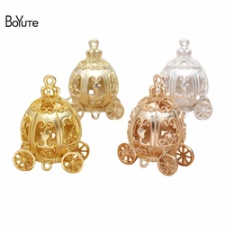 BoYuTe New Arrive (10 Pieces/Lot) Alloy Hollow Pendant Pumpkin Carriage Lantern Handmade Materials DIY Jewelry Retro Accessories