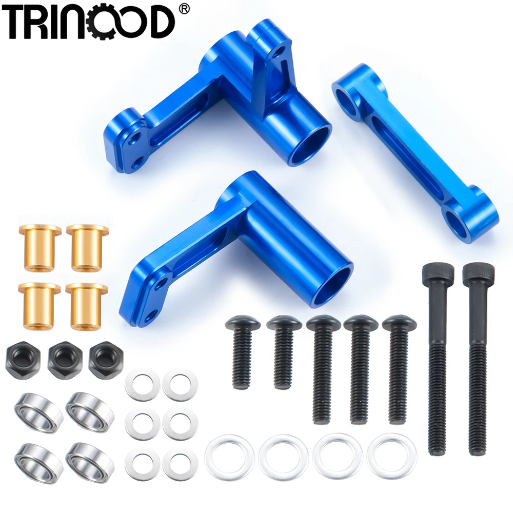 TRINOOD Aluminum Alloy Bearing Steering Bellcrank Crank Assembly for 1/10 Slash 2WD RC Crawler Car Upgrade Parts