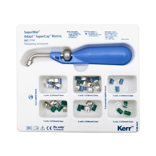 Imagen 2 del producto Kerr-Juego de cajas de bandas de matriz Dental 2150, súper estera para sistema de matriz SuperCap, Material de repuesto de matrices metálicas contorneadas de doble cara