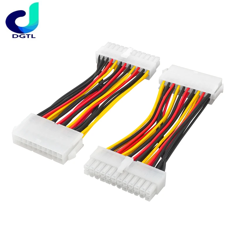 Hot sale E-ATX 20pin Male To 24pin Female M/F power supply adapter cable motherboard