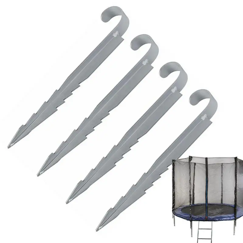 

Trampoline Stakes Swing Fixing Stakes Heavy Duty Metal Swing Anchors Set Of 4 For Garden Outdoor Equipment Anchoring Tool